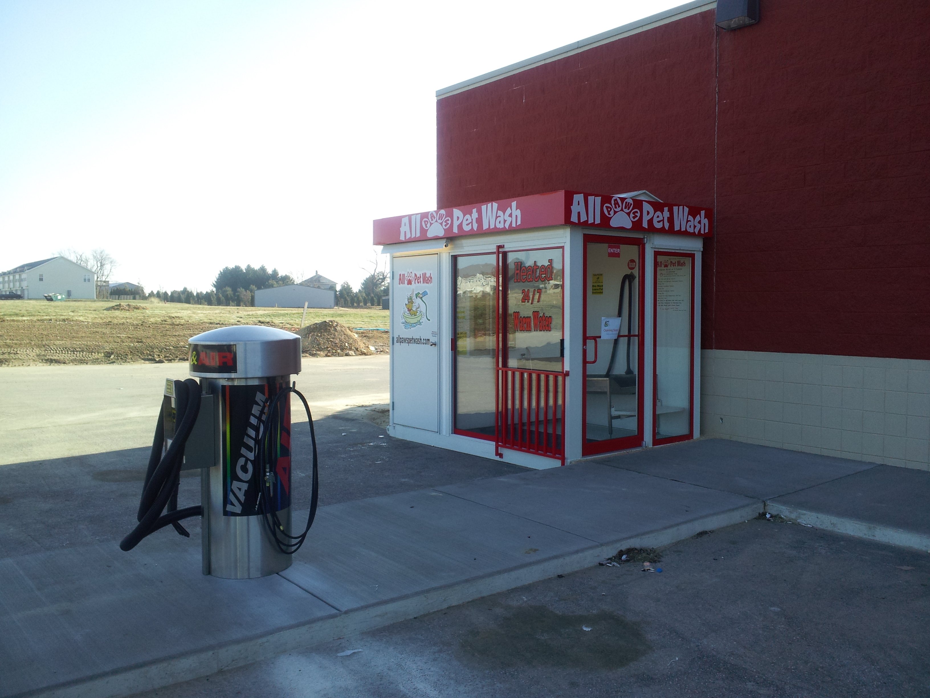 Coin operated store dog wash equipment