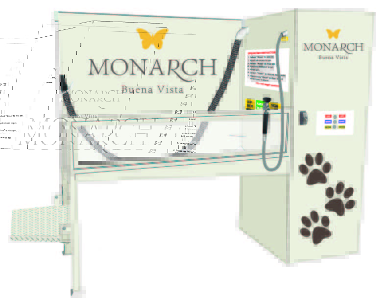 a drawing of a monarch buena vista dog washing tub