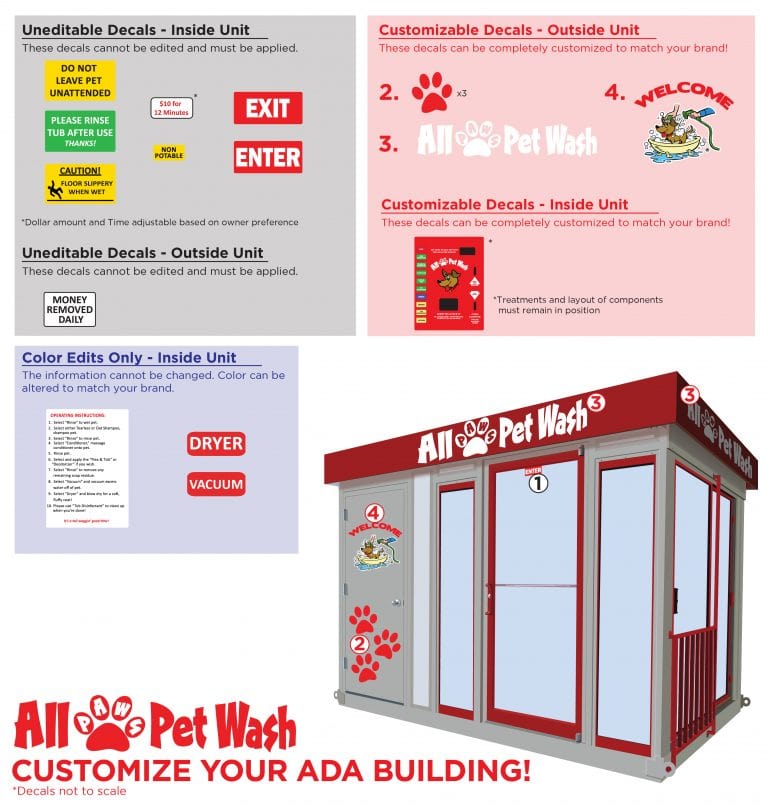 Customization for ADA building from All Paws Pet Wash